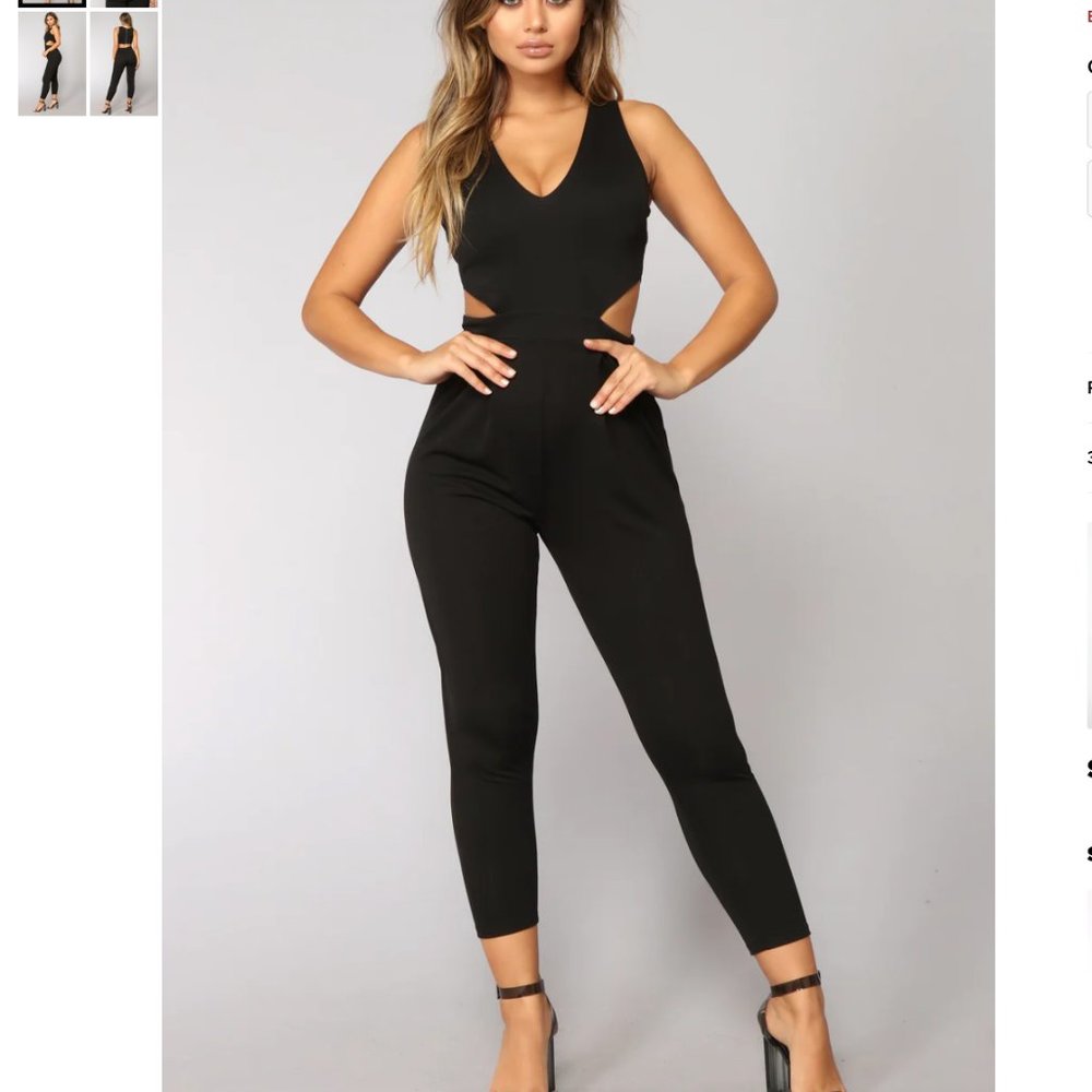 Fashion Nova Giovanna Jumpsuit - Black